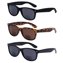 Bifocal Reading Sunglasses for Men and Women-Classic, Retro Style UV400 Sun Protection Outdoors Readers Eyewear +1.5