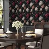 Laatse Dark Red Peony Floral Wallpaper Peel and Stick 17.5"x118"