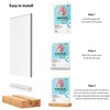 JDEA Acrylic Sign Holder with Wood Base 8.5x11 Inch Vertical