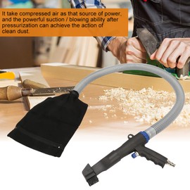 Air Blow Gun Kit, High Pressure Air Duster Compressor Blow/Suction Gun Dual Function Pneumatic Cleaning Tool with 22/12/11cm Nozzle for Dust Removal