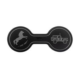 LSAUTO Car Cup Holder Coaster Compatible with Ford Bronco Offroad 2021-2025, Silicone Car Decorative Water Coaser, Bronco Car Accessories (Grey)