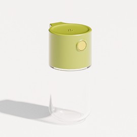 Measuring Salt Shaker Pepper Shaker, Precise Quantitative Seasoning Bottle Spice Dispenser,Glass Seasoning Jar, Glass Salt Shaker Dispenser (Green)