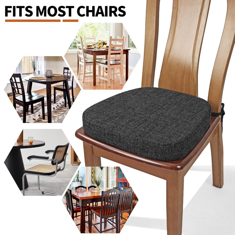 SINOSSO Thickened 2.5" Dining Chair Cushion, Soft Blended High Density