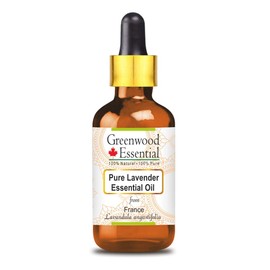 Greenwood Essential Pure Lavender Essential Oil (Lavandula angustifolia) (Made in France) with Glass Dropper Steam Distilled 50ml (1.69 oz)