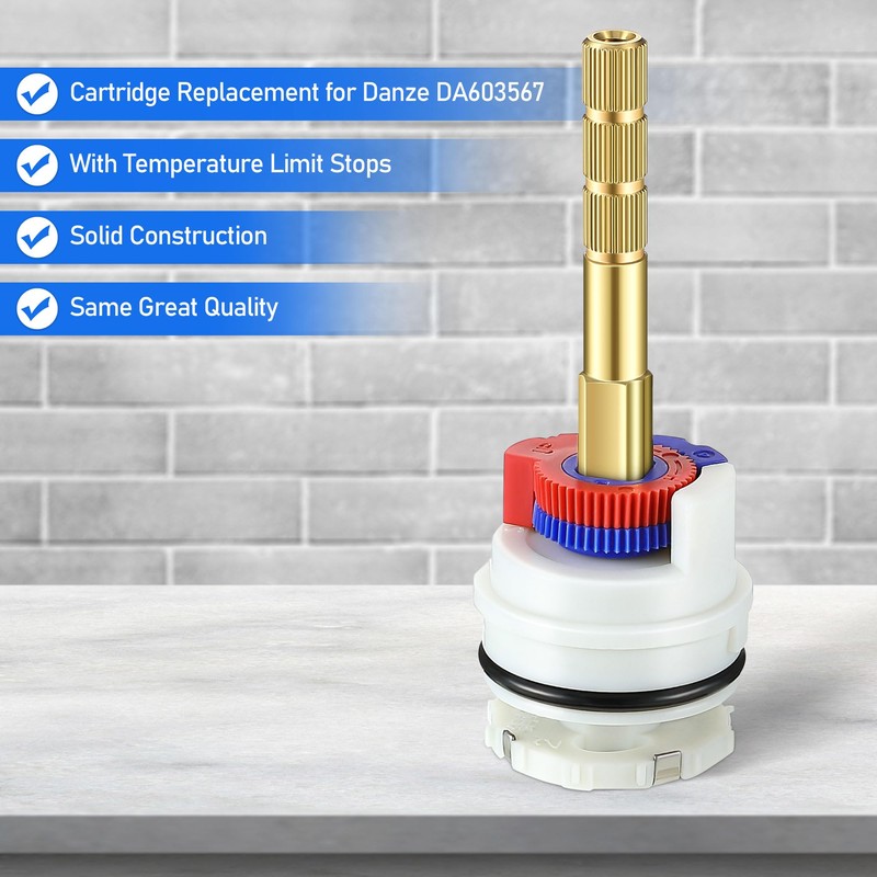 Dreyoo Round Stem Washerless Cartridge Compatible with Danze DA603567, Shower