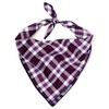 The Worthy Dog Madras Plaid Classic Bandana, Comfortable Cotton Fabric,