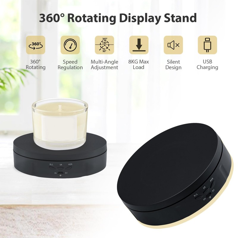 Mcbazel 360 Degree Electric Turntable for Photography Electric Rotating Turntable