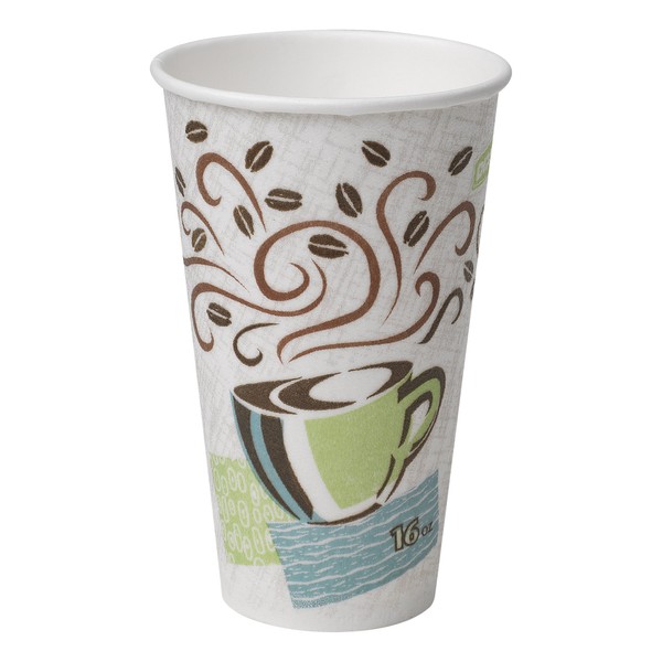 Dixie PerfecTouch 16 oz. Insulated Paper Hot Coffee Cup by GP PRO (Georgia-Pacific), Coffee Haze, 5356CD, 1,000 Count (50 Cups Per Sleeve, 20 Sleeves Per Case)