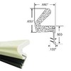 Door Weatherstrip, Kerf-Mounted, Foam Style, 82", White