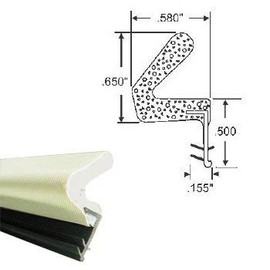 Door Weatherstrip, Kerf-Mounted, Foam Style, 82", White