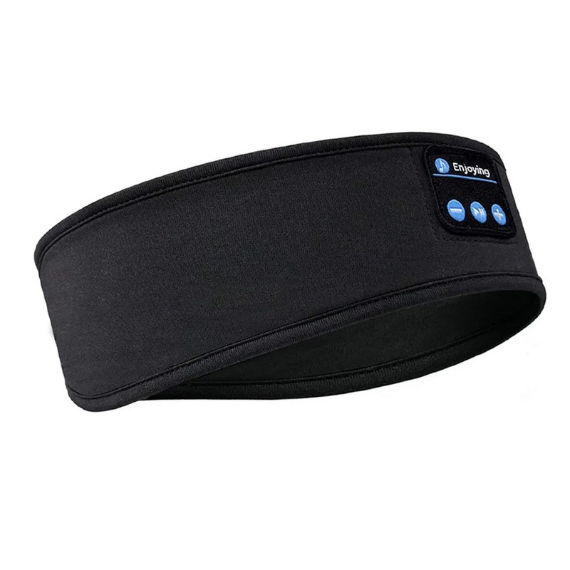 Bluetooth Sports Headband Wireless Sleep Headphones Exercise Music Headband Black