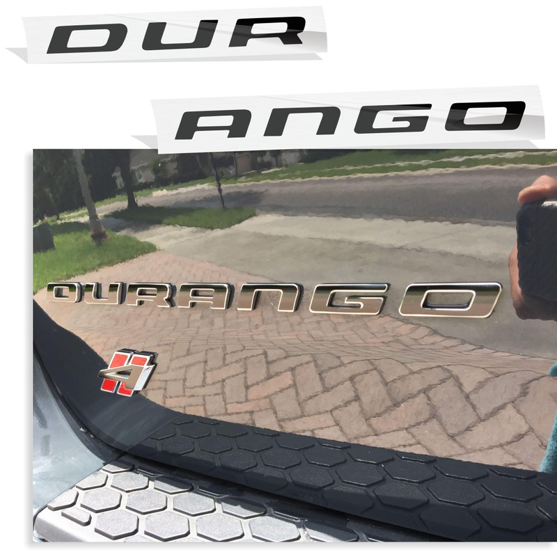 Reflective Concepts Durango Lift Gate Emblem Overlay Decal Sticker -