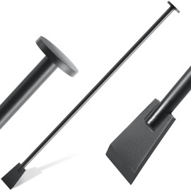 Leriton Tamping and Digging Bar Steel Bars Post Hole Digger Tamping Bar (Shovel Shape,Black,48 Inch)