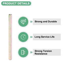 M METERXITY 2-Pack Door Knob Spindle, 6 x 0.3 Inch/ 140 x 8 mm Iron Square Spindle Replacement Door Handle Parts for Most Mortise Type Door Knobs, Door Lock Replacement Parts [Gold Tone]