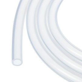 Rebower 33ft 1/8" ID x 1/4" OD Silicone Tubing Clear 3mm x 5mm Industrial Plastic Tubing Pure Silicone Hoses for Pump Siphoning Draining Irrigation Brewing