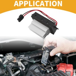 Partuto HVAC Blower Motor Resistor Heater Blower Resistor for Hummer H2 2003-2007 Metal ABS Black,Silver Tone