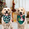 Agroon Christmas Dog Bandanas Large 3PCS, 6 Pattern Holiday Scarf