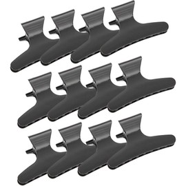 Pinza para el cabello Pinza para el cabello 12 piezas Conjunto de soporte para el cabello, Soporte para el cabello Horquilla para el cabello Pinzas para el cabello, Clips para sección de cabello negro