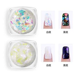 WOIWO 6 Boxes Irregular Nail Art Glitter Ice Mylar Shell Foil Slice Sequins, Nail Art Decoration Tools