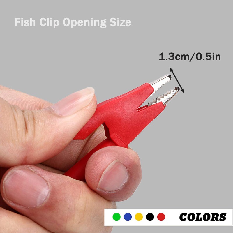 5PCS Alligator Clips Test Leads Dual Ended Crocodile, Alligator Clips