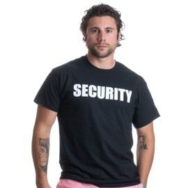 Ann Arbor T-shirt Co. Security | Event Safety Guard Two Side Print Black w/Tall Sizes Unisex T-Shirt-Adult, 2XL