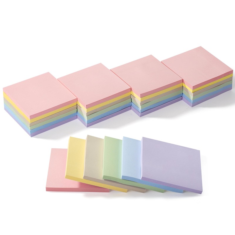 Mr. Pen- Sticky Notes, 3”x3”, 24 Pads, Pastel Colors Sticky
