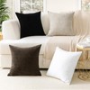 JOTOM Chenille Cushion Covers 60x60 cm Soft Beige Decorative Throw