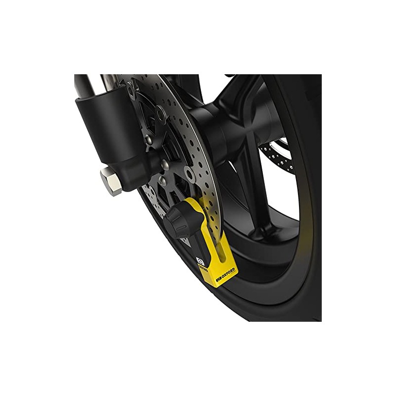 Oxford LK486 Motorcycle Titan 10mm Pin Disc Lock Yellow incl.
