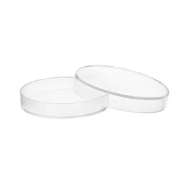 12PK Plastic Petri Dishes with Lids - 3.75" Diameter, 0.5" Depth - Molded in Polypropylene - Reusable, Autoclavable - Translucent - Eisco Labs
