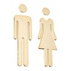 GORGECRAFT Restroom Identification Signs Men Women Brushed Bathroom Sign Door