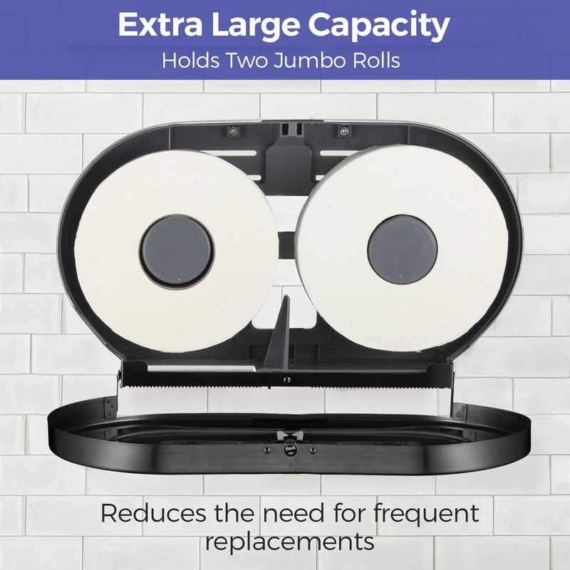 Stardrix Stainless Steel Twin Jumbo Toilet Paper Dispenser Wall Mount,