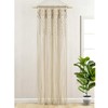 Lush Decor Boho Macrame Textured Cotton Window Curtain Panel Single