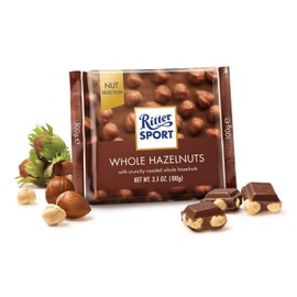 Ritter Sport Milk Chocolate with Whole Hazelnuts 100g/3.52oz (Pack of 2)