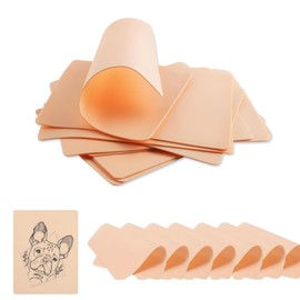 FUVBNQGT 1mm Tattoo Practice Skin - 7 Pcs Blank Fake Skin (19 x 14.5 cm) Double-Sided Tattoo Practice Sheets for Beginners and Artists