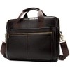Leather Business Briefcase Messenger Bag Handbag for Men Travel Work