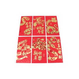 72PCS Big Chinese Snake Lunar New Year Lucky Red Hong Bao Money Envelopes