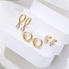 3 Pairs Earrings For Women Jewellery Stud Hoop Earings Set