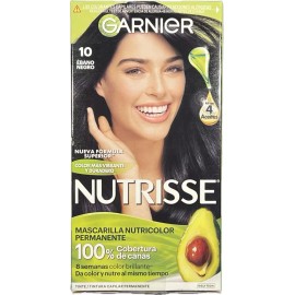 Garnier Hair Dye Nutrisse shade 10, Ebony Black (EBANO NEGRO) Hair Color Dye
