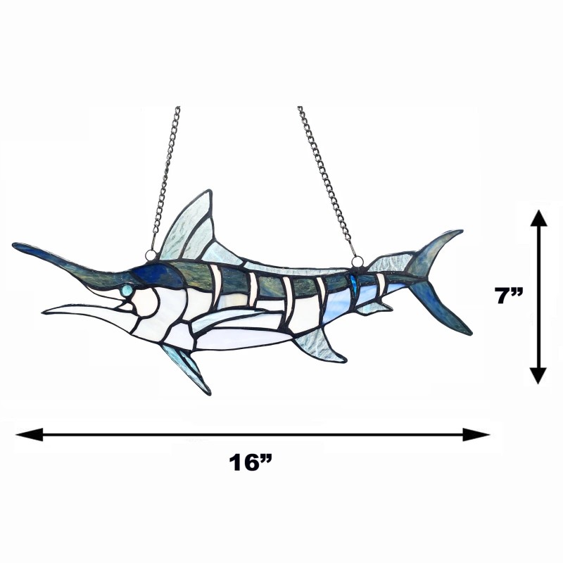 RADIANCE goods Animal-Style Stained Glass Window Panel 16" Wide