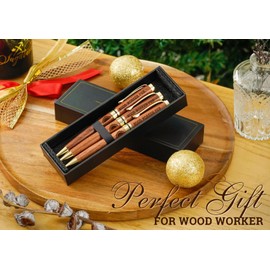InnoBeta Wood Worker Gifts, Gift Ideas forWood Worker Wooden Pen Set of 3