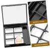 PACKOVE 1Set Empty Eyeshadow Case with Mirror Refillable Highlighter Blush