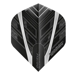 WINMAU Prism Alpha Black & Grey Extra Thick Dart Flights - 1 Set per Pack (3 Flights Total)