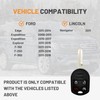 Simple Key Car Key Replacement Key Fob for Select Ford