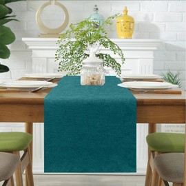 Waterproof Table Runner, Table Runners Modern, Table Runners Decorative Waterproof, Table Runners Outdoor, Waterproof Table Runners Modern for Kitchen Dining Room Party (40*180 cm, Azul Blue)