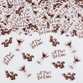 SHADOAMP 200pcs Espresso Martini Birthday Party Decorations A Tiny Bit Older Confetti Double-Sided Printing Table Decor Scatters for A Tiny Bit Older Birthday Espresso Martini Cocktail Party Supplies