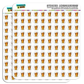 Glass of Beer 1/2" (0.5") Planner Calendar Scrapbooking Crafting Stickers - Opaque