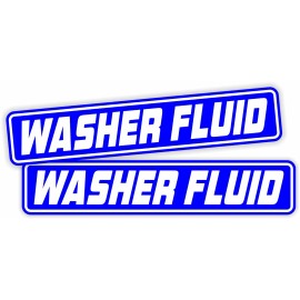 Unbranded/Generic pair - WASHER FLUID Vinyl Stickers Decals Markers Labels ID Tag Drum Shop Garage