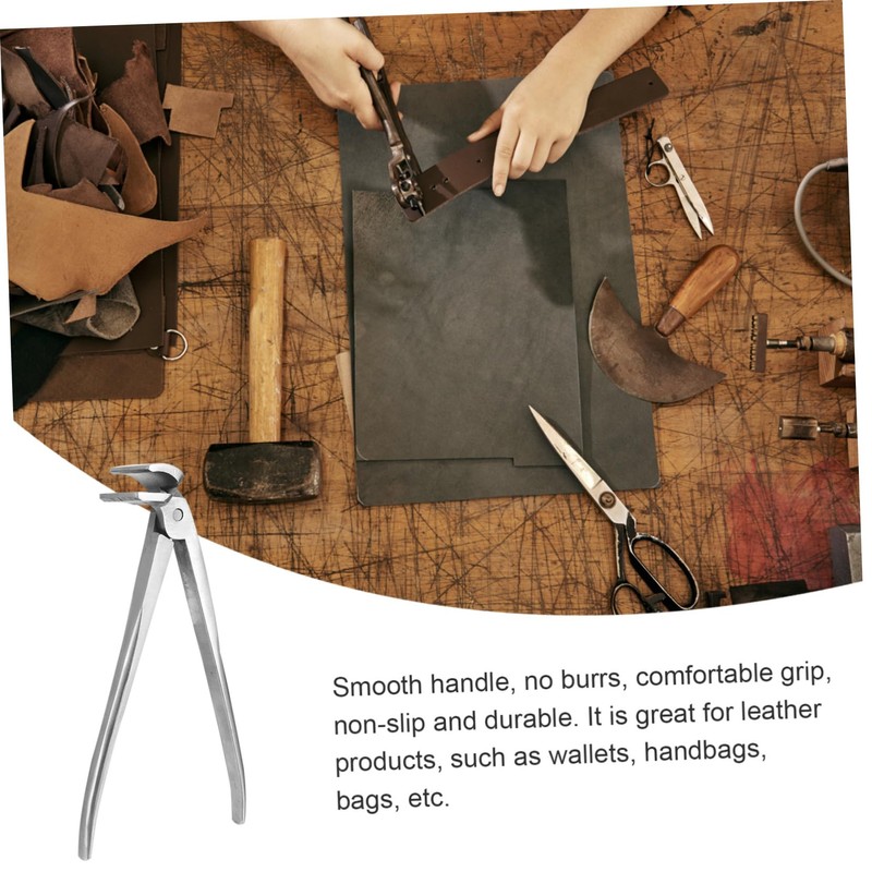 SEWACC Leather Plier Flat-Nose Tool for Bags and Shoes Construction