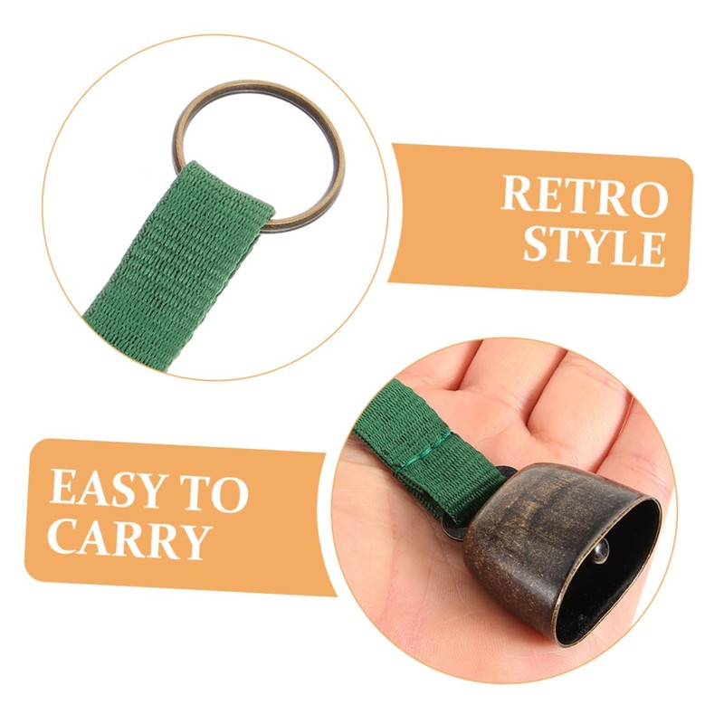 Kisangel 2pcs Bear Bells for Hiking Camping Metal Camping Bell