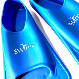 Swimz Missile Short Blade Swim Training Fins - Royal Blue (S (UK 4.5 - 6) Euro 37/39)